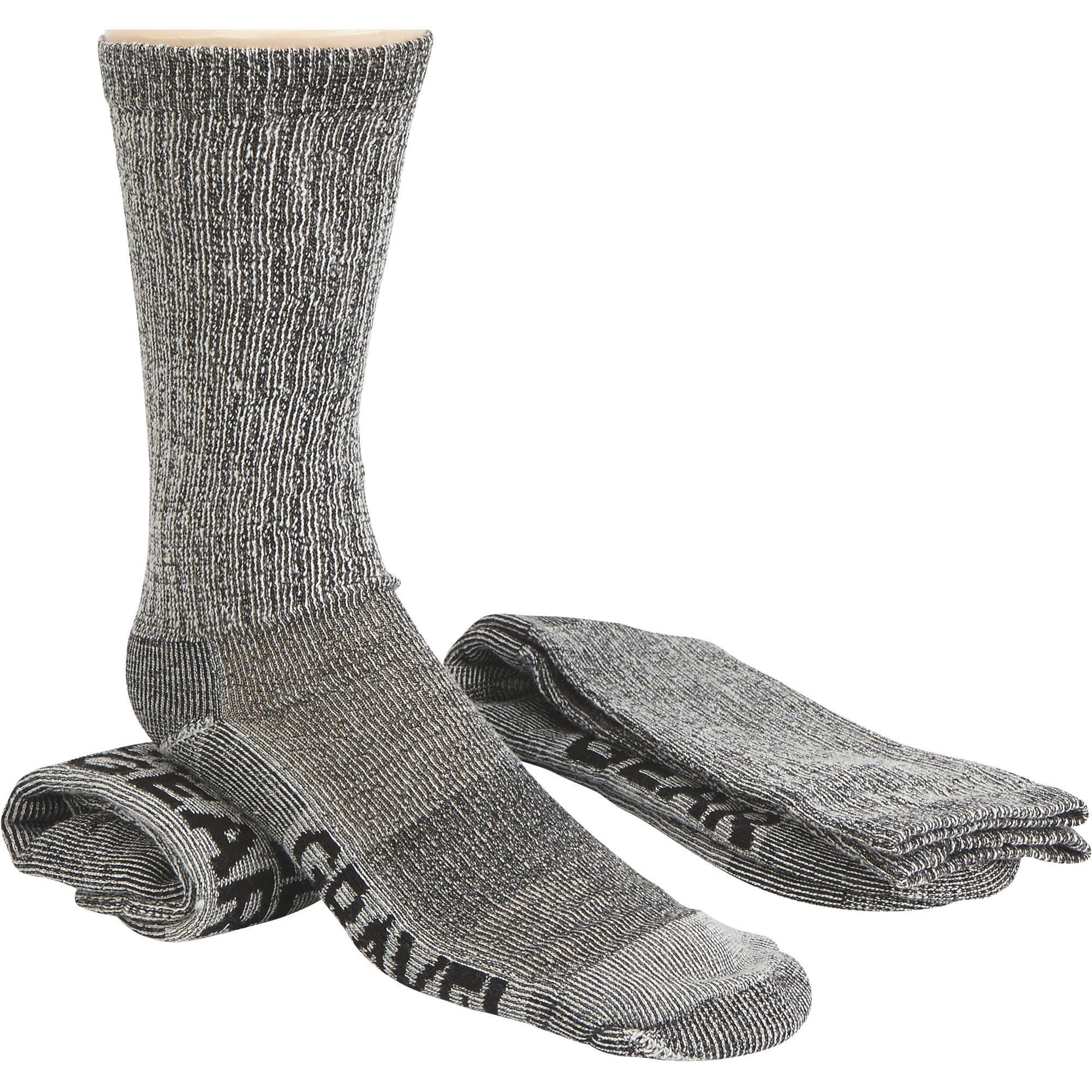 Gravel Gear Merino Wool Blend Lightweight Crew Socks, 2-Pair, 11in. Crew Length, Charcoal